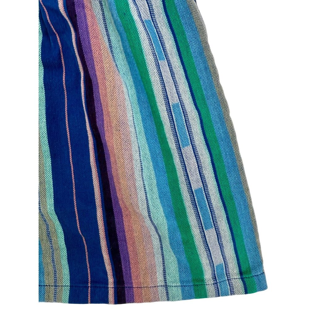 Vintage Y2K Roxy Coastal Cowgirl Strapless Striped Beachy Boho Indie Mini Dress - Picture 14 of 16